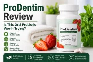 ProDentim oral probiotic supplement review for fresh breath and oral microbiome support