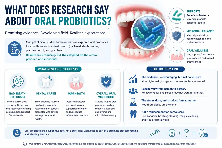 Research overview of oral probiotics and oral microbiome support