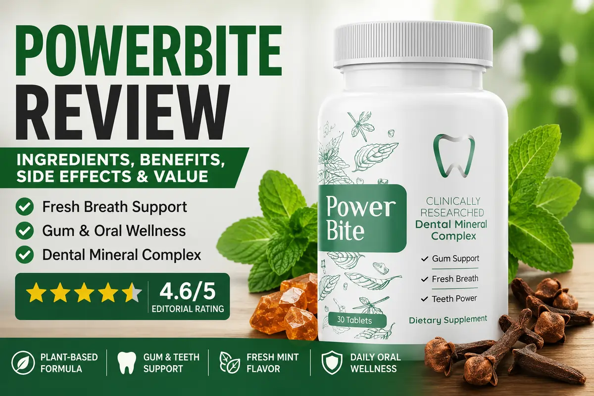 PowerBite oral health supplement review for gums fresh breath and teeth support